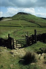 A path rises towards Hasty Bank in the Cleveland Hills, on the edge of the North York Moors.