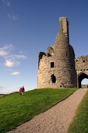 Dunstanburgh Castle is a popular visitor attraction on the Northumberland coast.