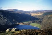 Overlooking Luggala Lough from the Wicklow Way in the heart of the Wicklow Mountains.