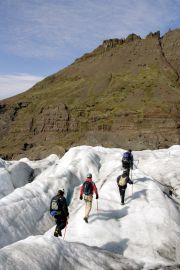Glacier walking skills can be learned at Skaftafell