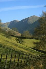 The Troutbeck valley, with the hump of Ill Bell rising beyond.