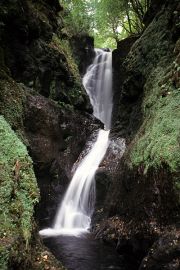 Splendid waterfalls can be visited while walking through the Glenariff Forest Park.